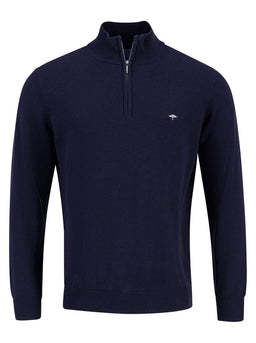 Fynch Hatton Knitwear & Jumpers Fynch Hatton - Cotton Half Zip Jumper