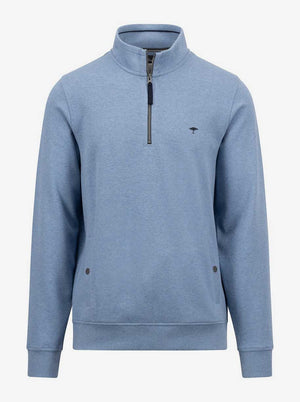 Fynch Hatton Knitwear & Jumpers Fynch Hatton - Cotton Half Zip Sweatshirt