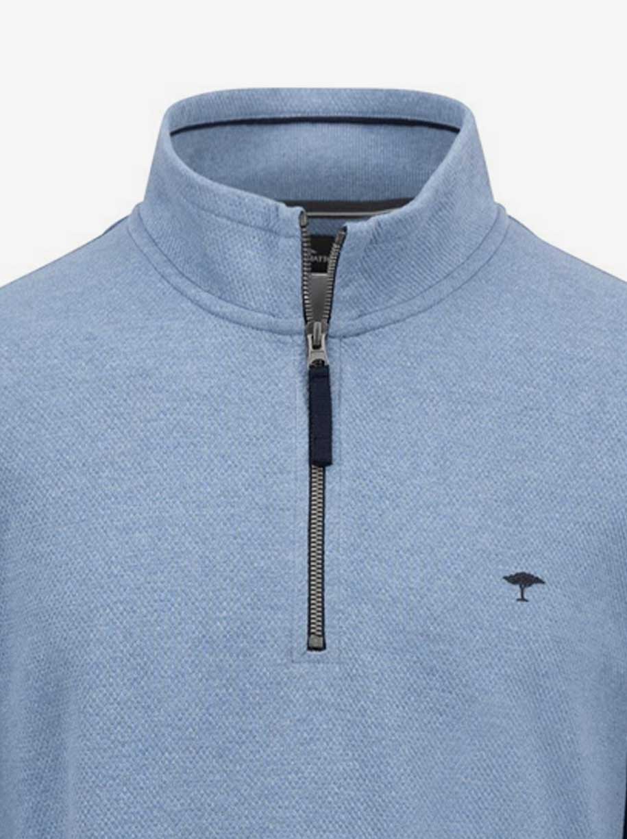 Fynch Hatton Knitwear & Jumpers Fynch Hatton - Cotton Half Zip Sweatshirt