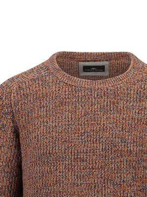 Fynch Hatton Knitwear & Jumpers Fynch Hatton - Cotton Mouline Crew Neck Jumper