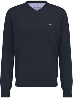 Fynch Hatton Knitwear & Jumpers Fynch Hatton - Cotton V-Neck Jumper