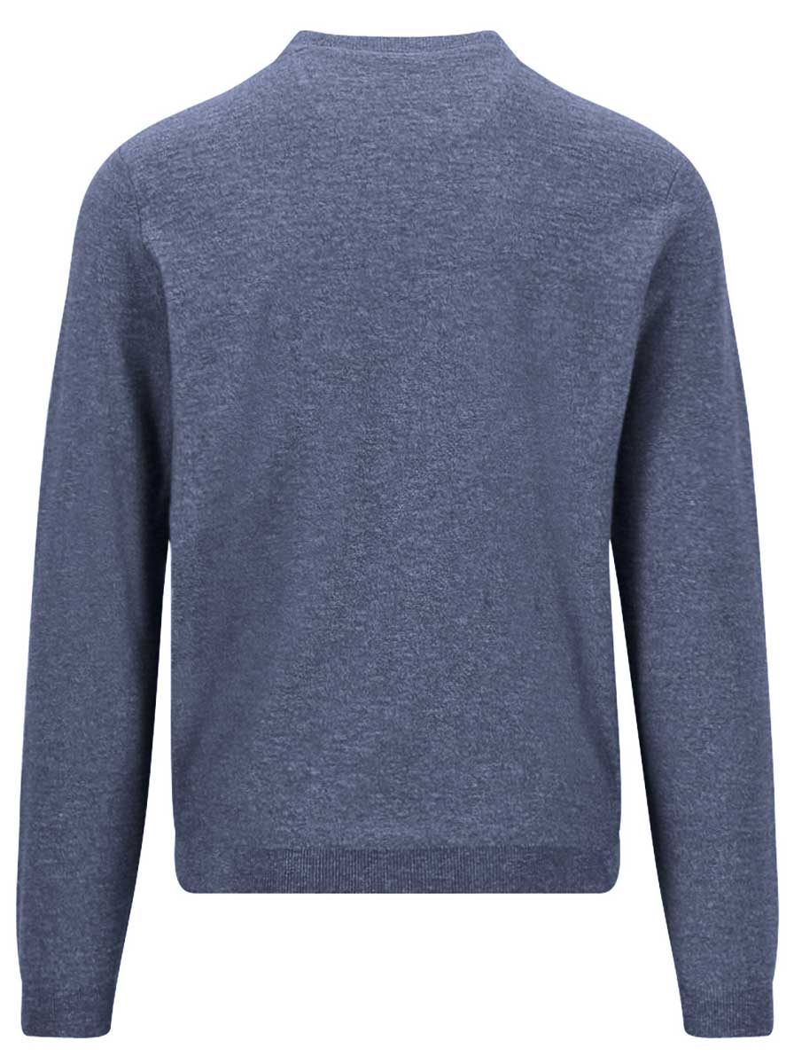 Fynch Hatton Knitwear & Jumpers Fynch Hatton - Crew Neck Cotton/Linen Horizon Jumper