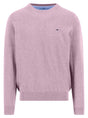 Fynch Hatton Knitwear & Jumpers Fynch Hatton - Crew Neck Superfine Cotton Magnolia Jumper