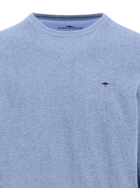 Fynch Hatton Knitwear & Jumpers Fynch Hatton - Crew Neck Superfine Cotton New Breeze Jumper