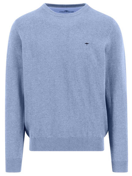 Fynch Hatton Knitwear & Jumpers Fynch Hatton - Crew Neck Superfine Cotton New Breeze Jumper
