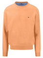 Fynch Hatton Knitwear & Jumpers Fynch Hatton - Crew Neck Superfine Cotton Tangerine Jumper