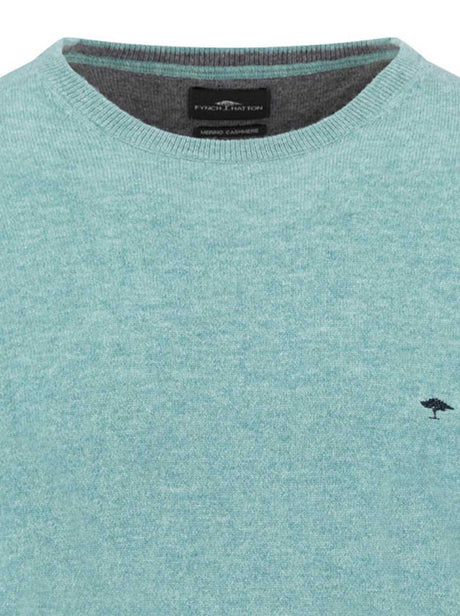 Fynch Hatton Knitwear & Jumpers Fynch Hatton - Crew Neck Wool/Cashmere Fern Jumper