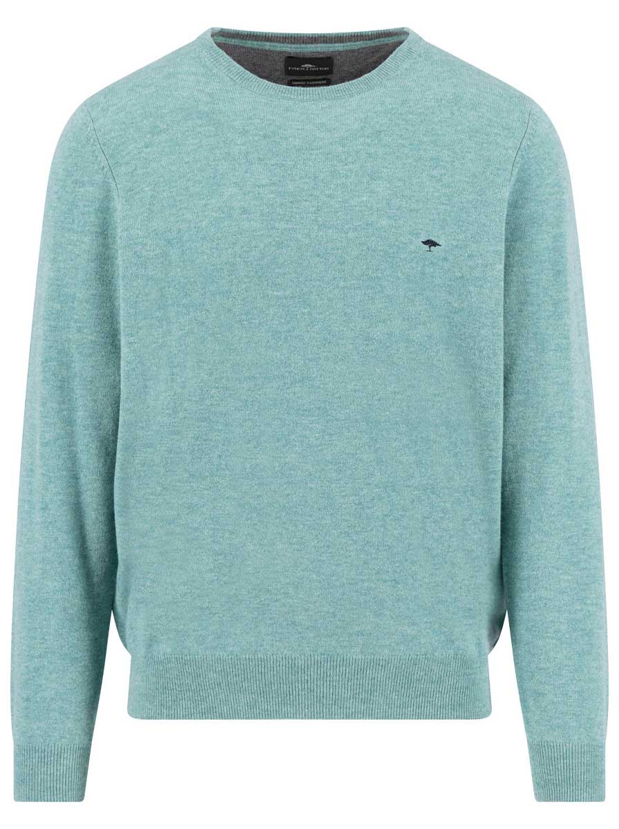 Fynch Hatton Knitwear & Jumpers Fynch Hatton - Crew Neck Wool/Cashmere Fern Jumper