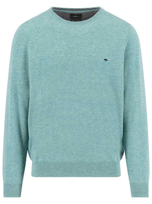 Fynch Hatton Knitwear & Jumpers Fynch Hatton - Crew Neck Wool/Cashmere Fern Jumper