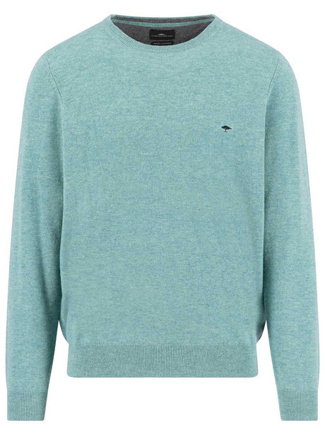 Fynch Hatton Knitwear & Jumpers Fynch Hatton - Crew Neck Wool/Cashmere Fern Jumper