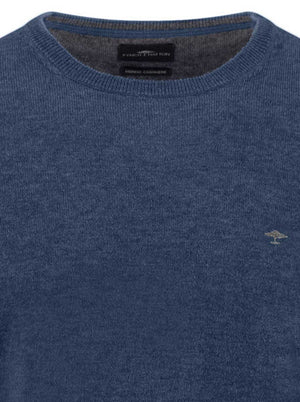 Fynch Hatton Knitwear & Jumpers Fynch Hatton - Crew Neck Wool/Cashmere Night Jumper