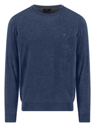 Fynch Hatton Knitwear & Jumpers Fynch Hatton - Crew Neck Wool/Cashmere Night Jumper