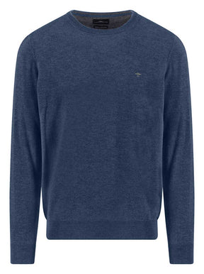 Fynch Hatton Knitwear & Jumpers Fynch Hatton - Crew Neck Wool/Cashmere Night Jumper