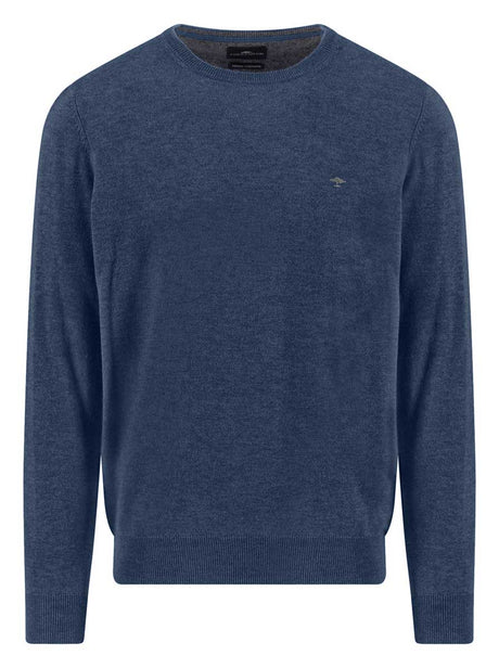 Fynch Hatton Knitwear & Jumpers Fynch Hatton - Crew Neck Wool/Cashmere Night Jumper