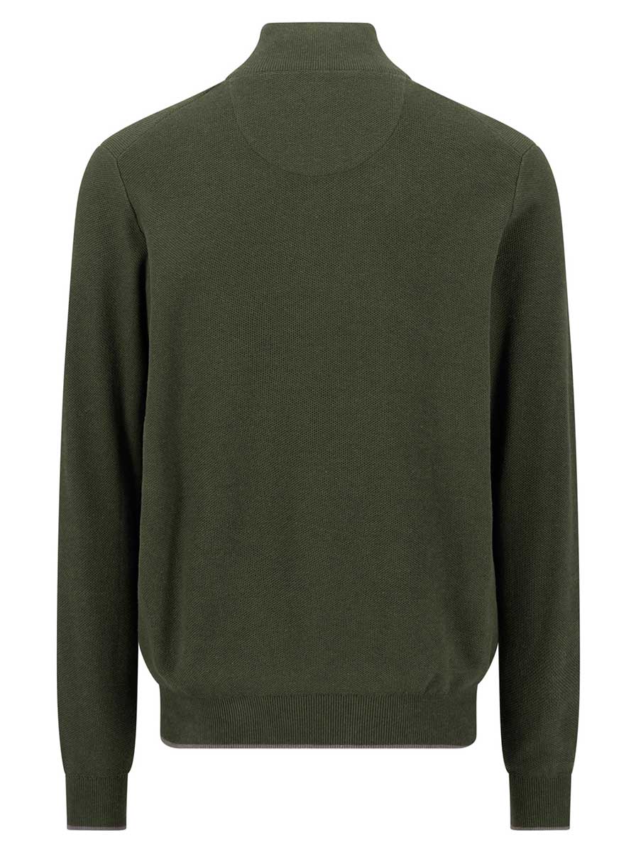 Fynch Hatton Knitwear & Jumpers Fynch Hatton - Cypress 1/4 Zip & Button Cotton Jumper