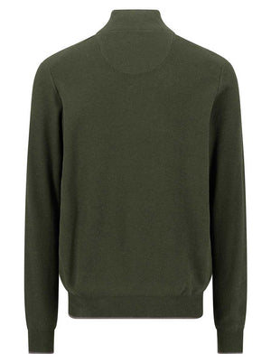 Fynch Hatton Knitwear & Jumpers Fynch Hatton - Cypress 1/4 Zip & Button Cotton Jumper
