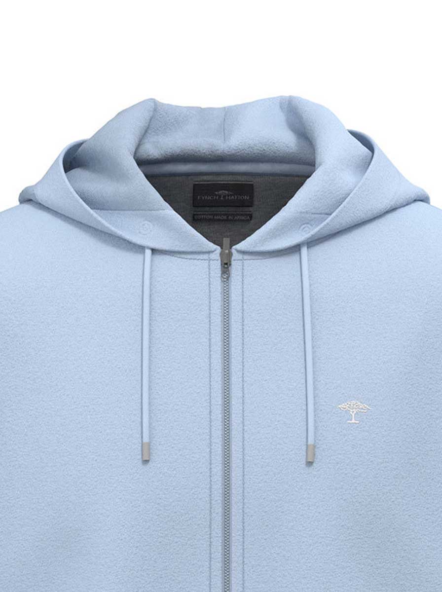 Fynch Hatton Knitwear & Jumpers Fynch Hatton - Full Zip Sky Hoody