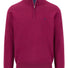 Fynch Hatton Knitwear & Jumpers Fynch Hatton - Grape 1/4 Zip Superfine Cotton Jumper