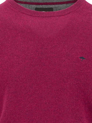 Fynch Hatton Knitwear & Jumpers Fynch Hatton - Grape Crew Neck Wool/Cashmere Jumper