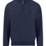 Fynch Hatton Knitwear & Jumpers Fynch Hatton - Ink Blue 1/4 Zip Superfine Cotton Jumper