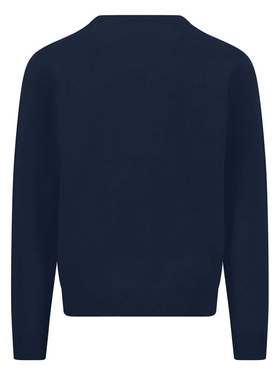 Fynch Hatton Knitwear & Jumpers Fynch Hatton - Ink Blue Crew Neck Superfine Cotton Jumper
