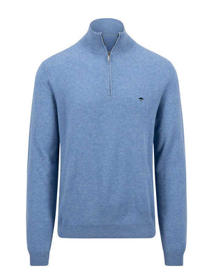 Fynch Hatton Knitwear & Jumpers Fynch Hatton - Merino/Cashmere Half Zip Jumper