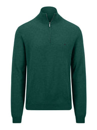 Fynch Hatton Knitwear & Jumpers Fynch Hatton - Merino/Cashmere Half Zip Jumper