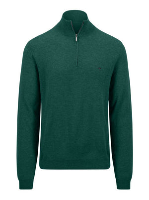 Fynch Hatton Knitwear & Jumpers Fynch Hatton - Merino/Cashmere Half Zip Jumper