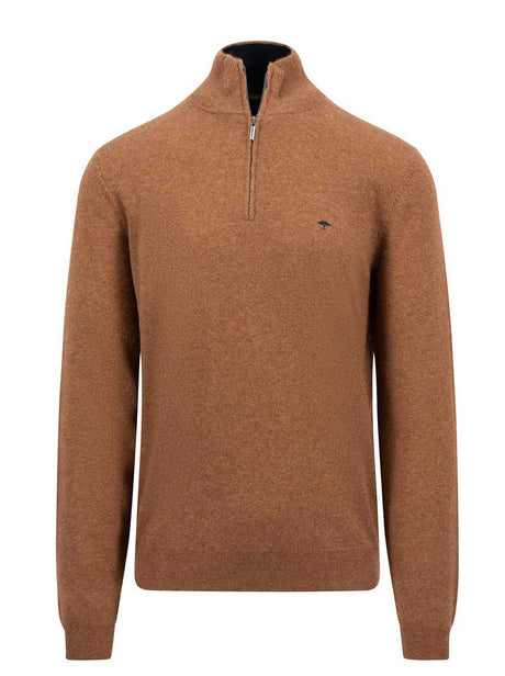 Fynch Hatton Knitwear & Jumpers Fynch Hatton - Merino/Cashmere Half Zip Jumper