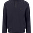 Fynch Hatton Knitwear & Jumpers Fynch Hatton - Navy 1/4 Zip & Button Cotton Jumper