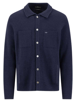 Fynch Hatton Knitwear & Jumpers Fynch Hatton - Navy Merino Wool Cardigan