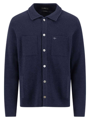 Fynch Hatton Knitwear & Jumpers Fynch Hatton - Navy Merino Wool Cardigan