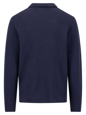 Fynch Hatton Knitwear & Jumpers Fynch Hatton - Navy Merino Wool Cardigan