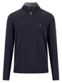 Fynch Hatton Knitwear & Jumpers Fynch Hatton - Navy Wool/Cashmere 1/4 Zip Jumper