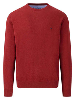 Fynch Hatton Knitwear & Jumpers Fynch Hatton - Seasonal Cotton Crew Neck 223