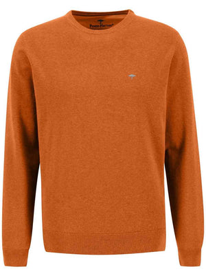 Fynch Hatton Knitwear & Jumpers Fynch Hatton - Seasonal Cotton Crew Neck 223