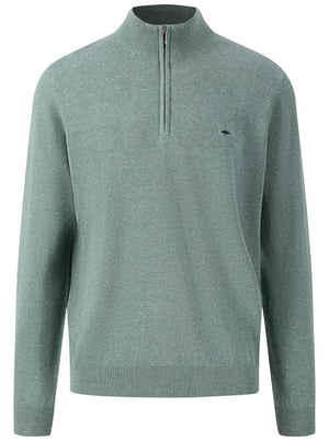 Fynch Hatton Knitwear & Jumpers Fynch Hatton - Seasonal Cotton Half Zip