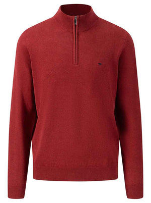 Fynch Hatton Knitwear & Jumpers Fynch Hatton - Seasonal Cotton Half Zip