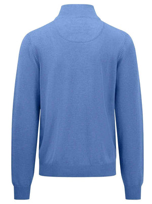 Fynch Hatton Knitwear & Jumpers Fynch Hatton - Seasonal Cotton Half Zip Jumper