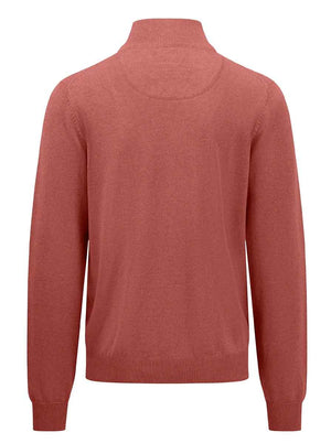 Fynch Hatton Knitwear & Jumpers Fynch Hatton - Seasonal Cotton Half Zip Jumper