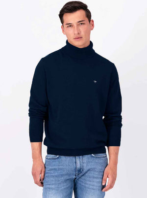 Fynch Hatton Knitwear & Jumpers Fynch Hatton - Seasonal Cotton Roll Neck