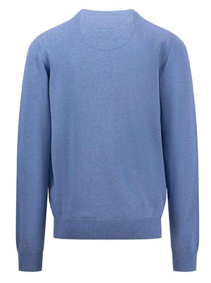 Fynch Hatton Knitwear & Jumpers Fynch Hatton - Seasonal Cotton V-Neck Jumper