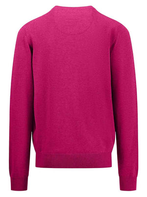 Fynch Hatton Knitwear & Jumpers Fynch Hatton - Seasonal Cotton V-Neck Jumper