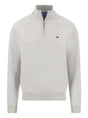 Fynch Hatton Knitwear & Jumpers Fynch Hatton - Snow White 1/4 Zip Superfine Cotton Jumper