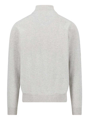 Fynch Hatton Knitwear & Jumpers Fynch Hatton - Snow White 1/4 Zip Superfine Cotton Jumper
