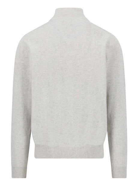 Fynch Hatton Knitwear & Jumpers Fynch Hatton - Snow White 1/4 Zip Superfine Cotton Jumper