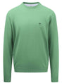 Fynch Hatton Knitwear & Jumpers Fynch Hatton - Superfine Cotton Crew Neck Green Jumper