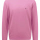 Fynch Hatton Knitwear & Jumpers Fynch Hatton - Superfine Cotton Crew Neck Pink Jumper