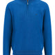 Fynch Hatton Knitwear & Jumpers Fynch Hatton - Superfine Cotton Quarter Zip Blue Jumper