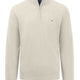 Fynch Hatton Knitwear & Jumpers Fynch Hatton - Superfine Cotton Quarter Zip Off White Jumper